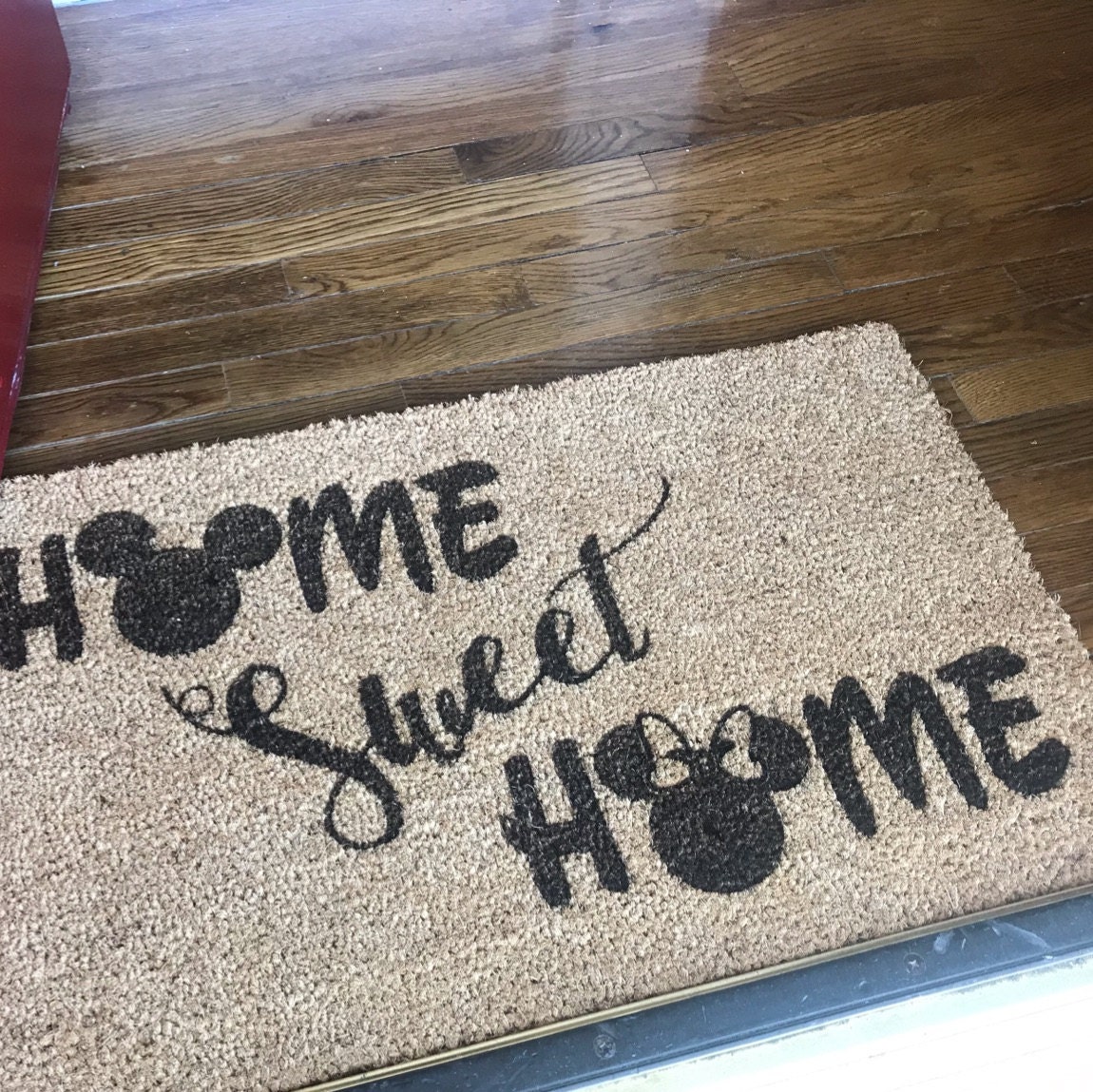 Romantic floor mat Welcome home decor Slim Just married floor mat The best wedding gift