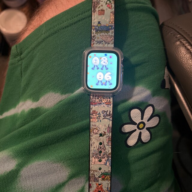 ☆US Disney Parks☆Apple Watchストラップ パークフード柄 Theme Park Apple Watch Band 38 40 41 Mm and 42 44 45 49 Mm
