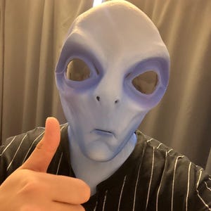 Masque Alien Réaliste En Latex - Masque Halloween Effrayant, Pour Cosplay, Fête, Carnaval, Taille Adulte Unique - 3