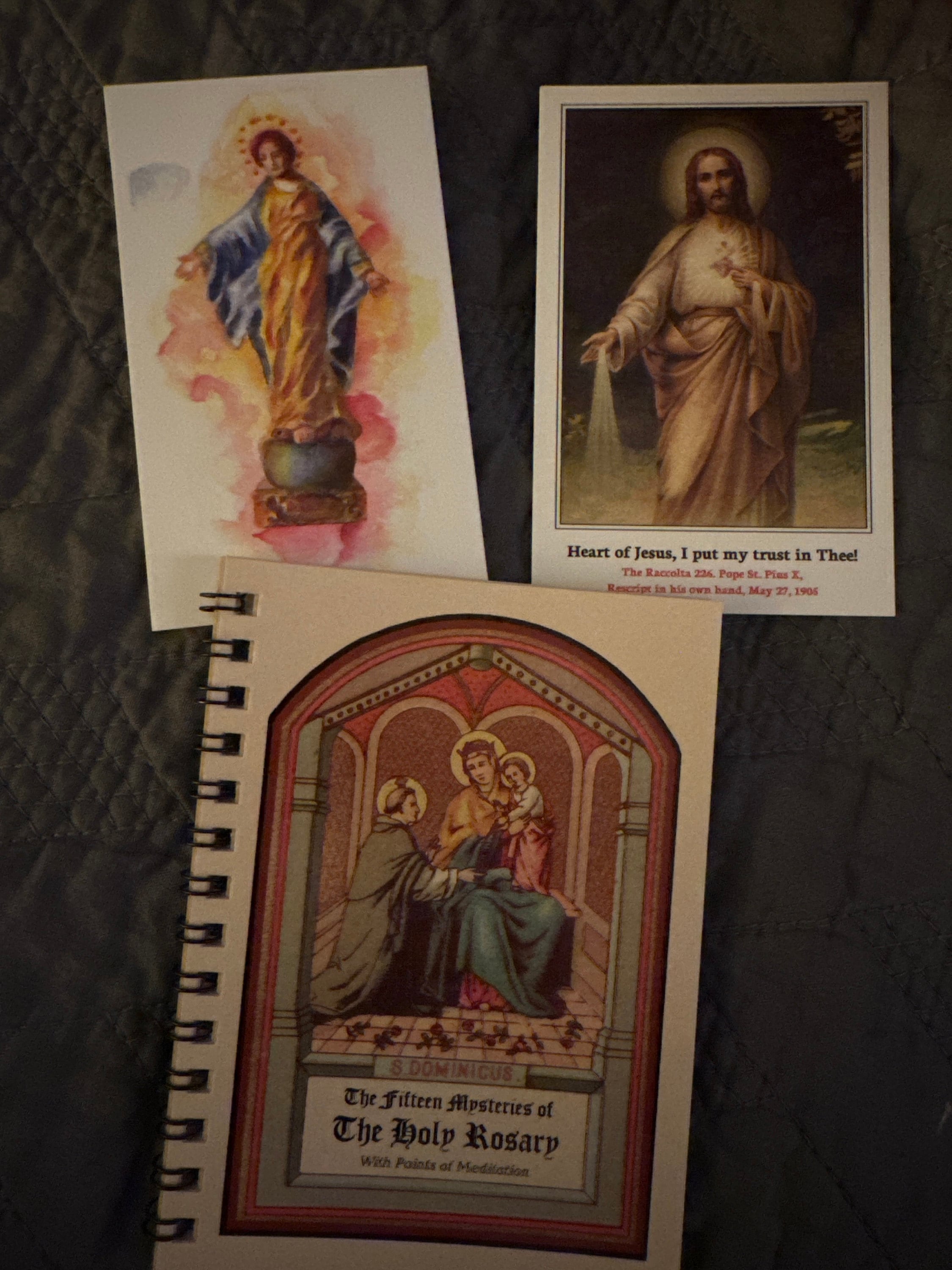 ORIGINAL!  POCKET-SIZE Rosary Meditation Book featuring 15 decades with meditations for each bead, Traditional Catholic, Latin Mass, Fatima