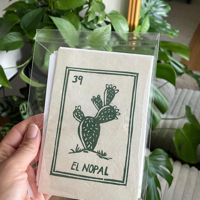 Loteria Card Art Print - Mexican Loteria Relief Print - Cactus Art Print -  Loteria El Nopal Art Print - Etsy