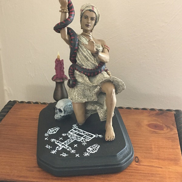 Marie Laveau, Voodoo Queen of New Orleans Statue, Full Color Resin ...