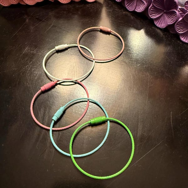 Stainless Steel Wire Rings | Luggage Tag Rings | Wire Rope Keyrings ...