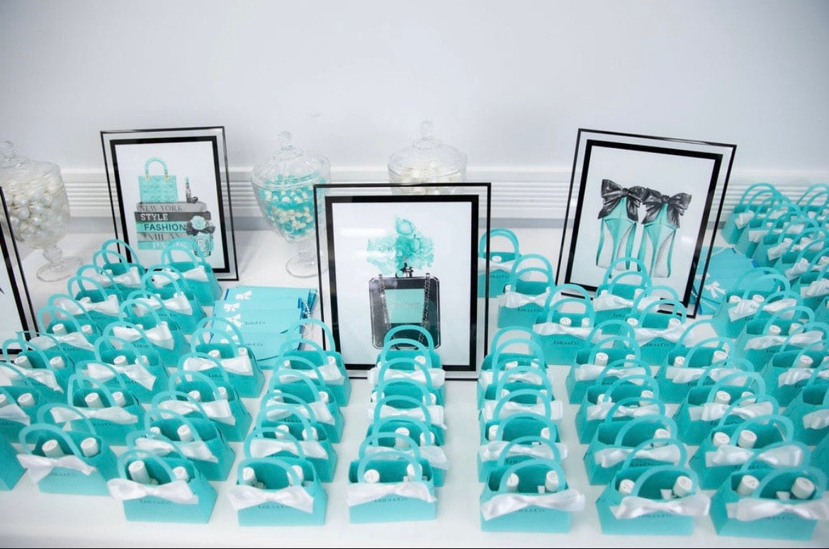 Personalisierte Mini-Geldbörse, Rotkehlchen-Ei-Farbe mit weißer Schleife. Babypartys, Brautpartys, Verlobungen, Sweet 16, Hochzeitssüßigkeiten, 10er-Set