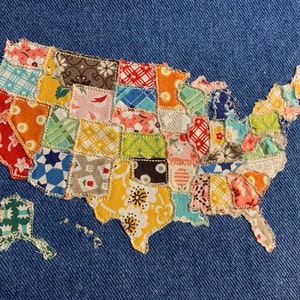 Applique and Embroidery Originals Digital Design 213 USA Map of United ...