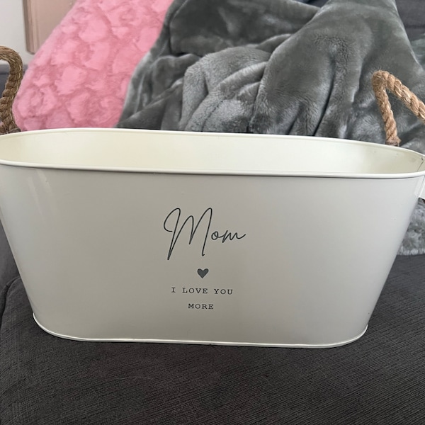 Personalized Flower Pot, Mother's Day Gift, Metal Planter, Engraved ...
