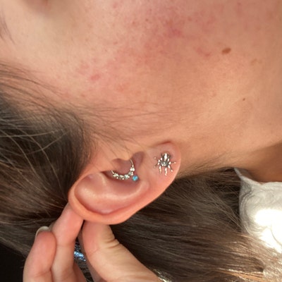 Oxidized Sand Dollar Stud Earrings main image 1