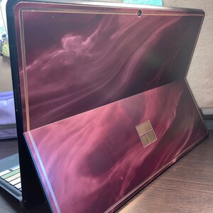 Surface Pro 7 Razzmic Berry Flowerly Collection and Rose Gold Edge Vinyl Skin Microsoft Surface Pro X Surface Duo Surface Laptop 4