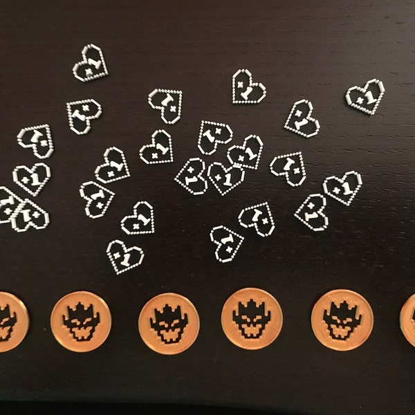 Boss Monster Counter Token, +1 Counter, 8-bit Game Coin - Set of 4 - Etsy
