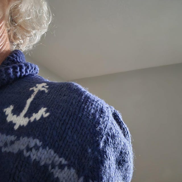 Mary Maxim Sailing Time Cardigan Sweater Mens Womens Anchor