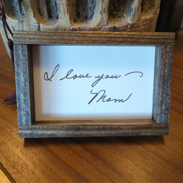 Actual Handwriting Gift Engraved Memorial Gift Custom Handwriting Sign ...