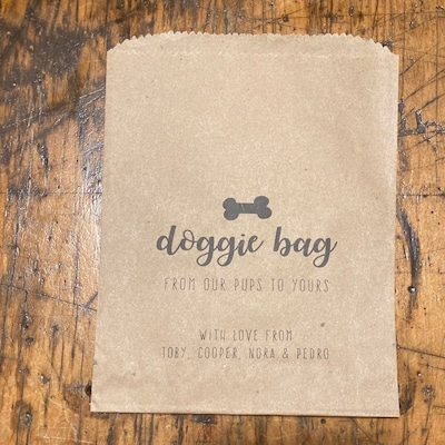 Wedding Doggie Bags, Doggie Bags, Dog Treat Bags for Wedding, Dog Treat ...