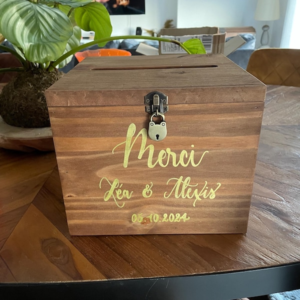 Mlysnd - Urne Mariage Boîte à Messages - Avec 10 Cartes De Vœux - Idée Cadeau Originale Saint-Valentin Ou Anniversaire