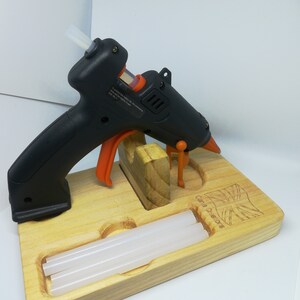 Colcolo Hot Glue Gun Holder, Wood Hot Melt Glue Gun Stand, Hot Melt Glue Gun BAS