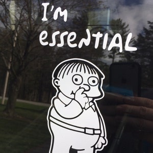 I'm Essential Vinyl Decal/car Decal/laptop Decal - Etsy