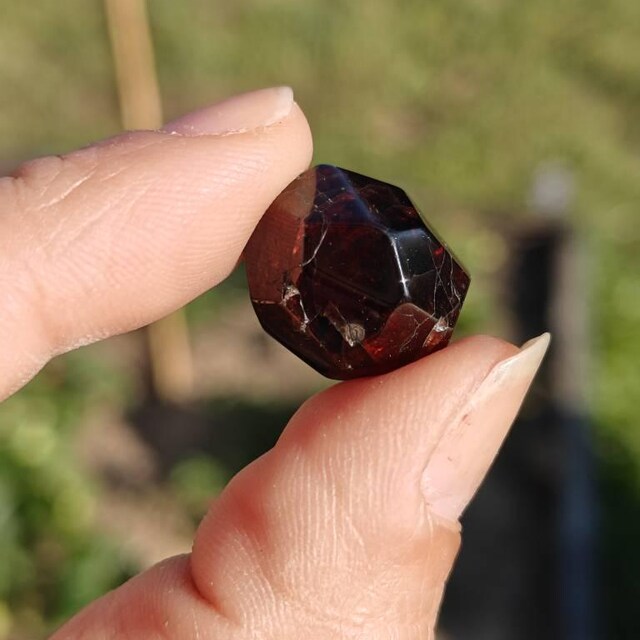 Polished Garnet - Garnet Dodecahedron - Tumbled Garnet - Red