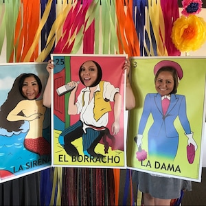 La Dama Photo Booth Loteria Prop Party Frame Mexican Bingo - Etsy