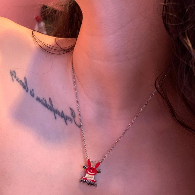 It's Happy Bunny Y2K Pendant Necklaces - NOS - Cute but Psycho