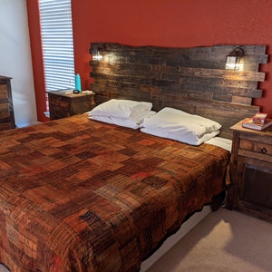 Cabecero cama 150 cm - Respaldo/Cabezales de camas con madera de palets  reciclados - Cabeceira Rustica/Industrial/Originales : : Productos  Handmade