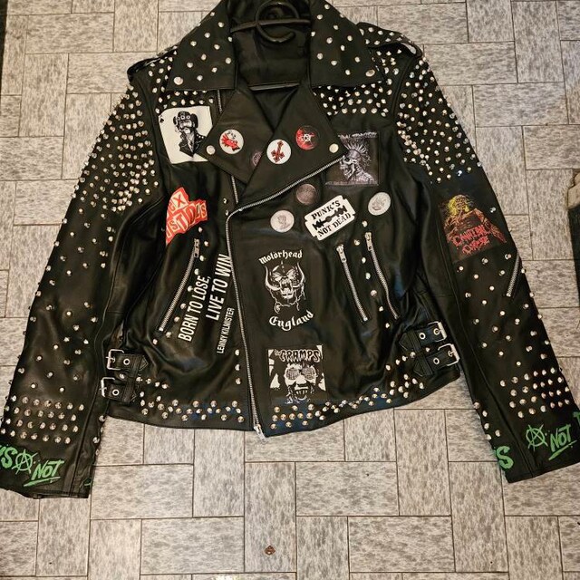 ミュージシャン STUDDED WORK JACKET THE GAZETTE 3000 STUD PARTY ROCK MOTO JACKET – AKIRA