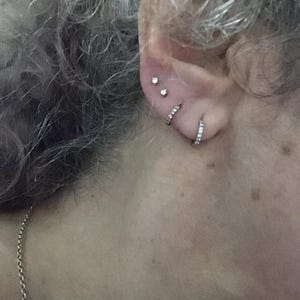 2-Pack Prong Set Labret Studs | Internally Threaded 16G For Tragus, Daith, Snug