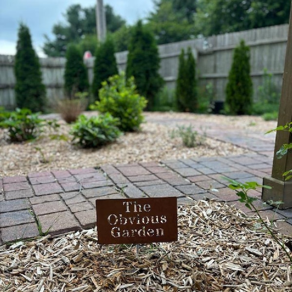 Custom Metal Garden Sign, Rustic Rusted Decor - Etsy