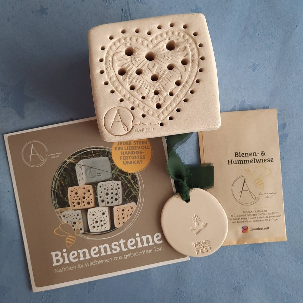 Bienenstein mittelgroß Insektenhotel Bienenhotel