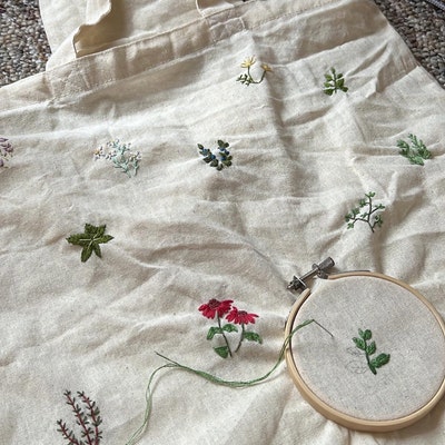 Tiny Herbs Hand Embroidery Pattern PDF Download, Embroidery Hoop Art ...