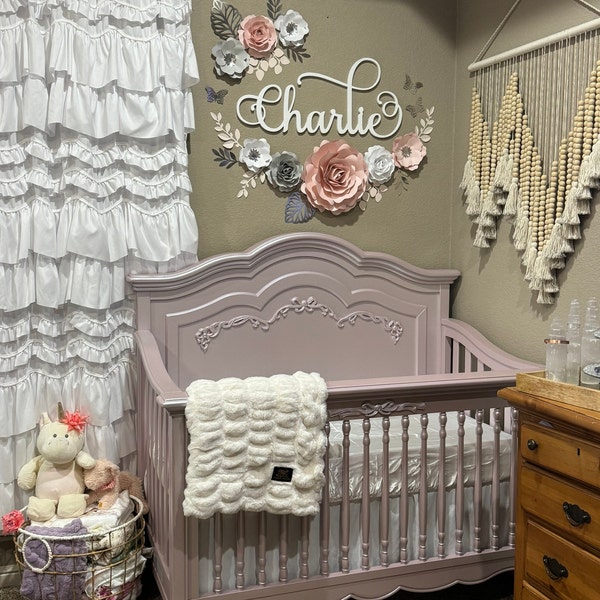 Baby Sophia Nursery Name Cutout Custom Wood Wall Name Sign Wall Hanging ...