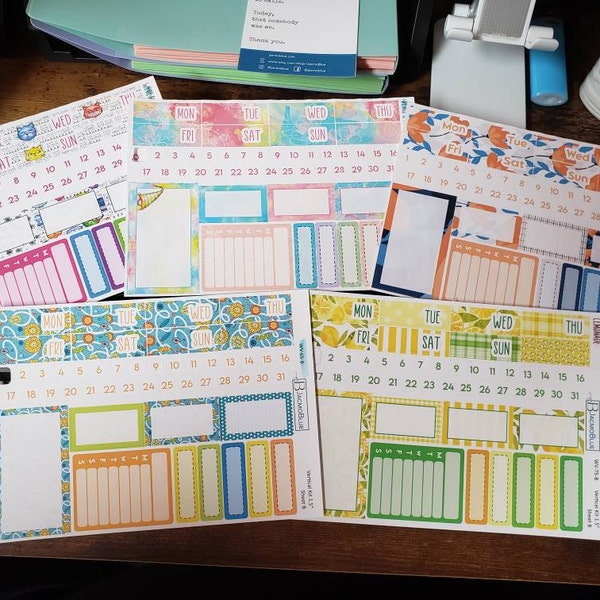 PRINTABLE Washi Strips Stickers Print and Cut Silhouette and Cricut ...