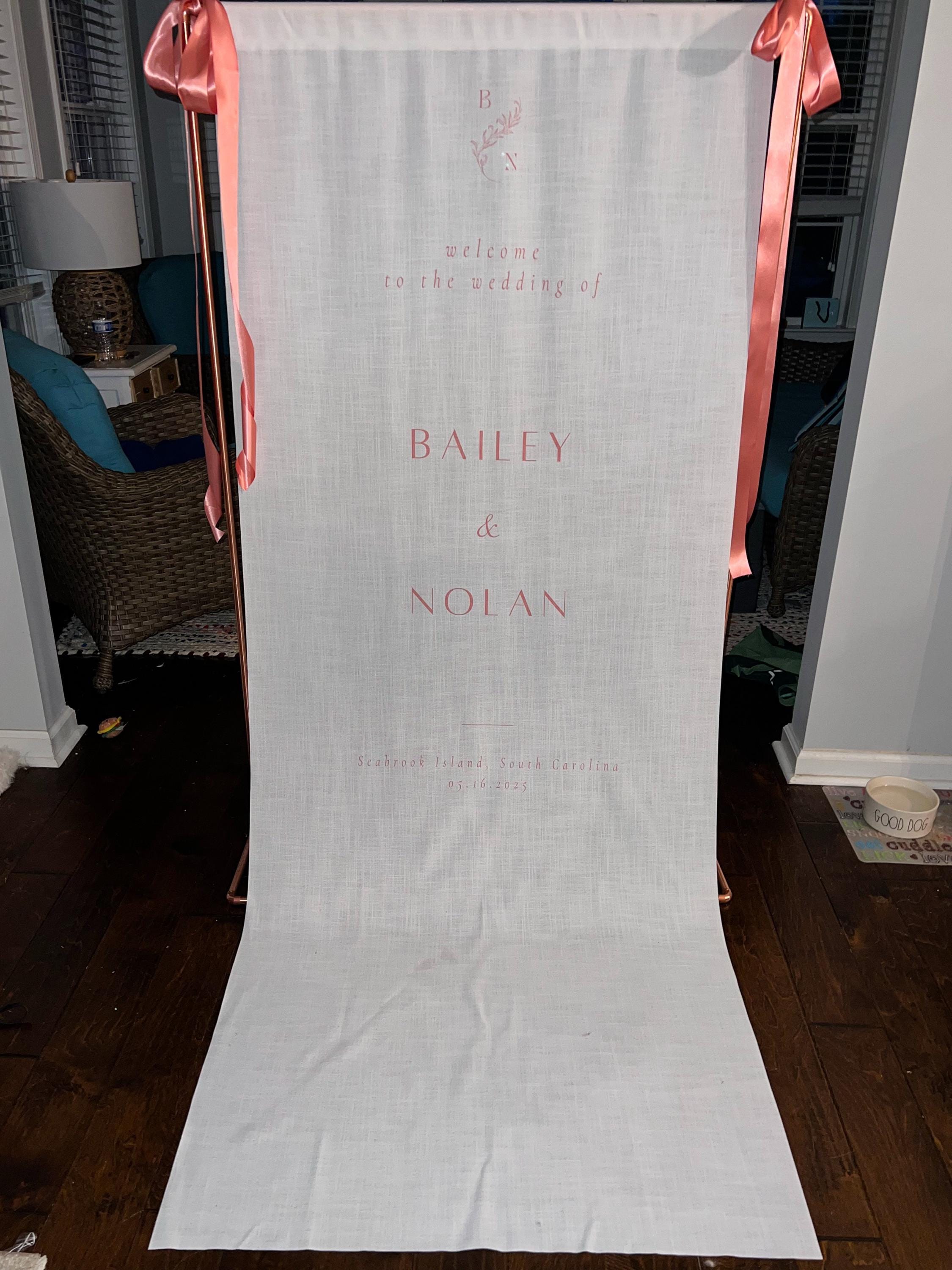 Fabric Wedding Welcome Sign Modern Wedding Welcome Sign Fabric Linen Custom Wedding ceremony Boho Wedding Welcome Sign Wedding Ceremony S2