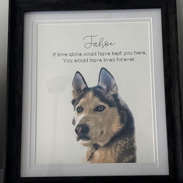 BELLA BUSTA 'You Had Me At Woof' Dog Lover Picture Frame - Engraved Leather, 4x6 Vertical, Glass Front