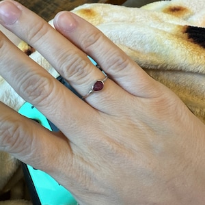 Customer photo from ashleigh, Dainty Raw Ruby Ring in Yellow Gold