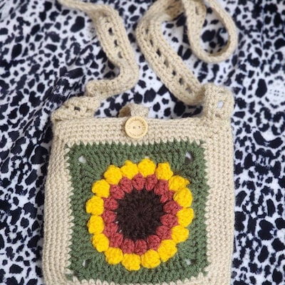Crochet Crossbody Bag Pattern, Granny Square Crochet Pattern, Crochet ...