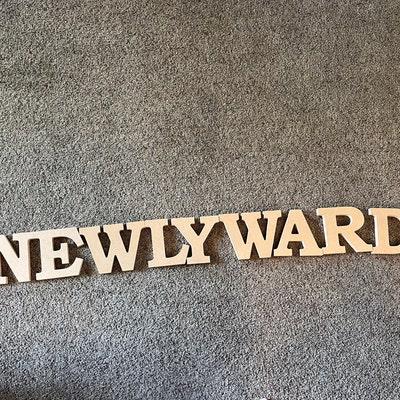 Wood Letters DIY Alphabet Letters Free Standing Thick Unfinished Wood ...