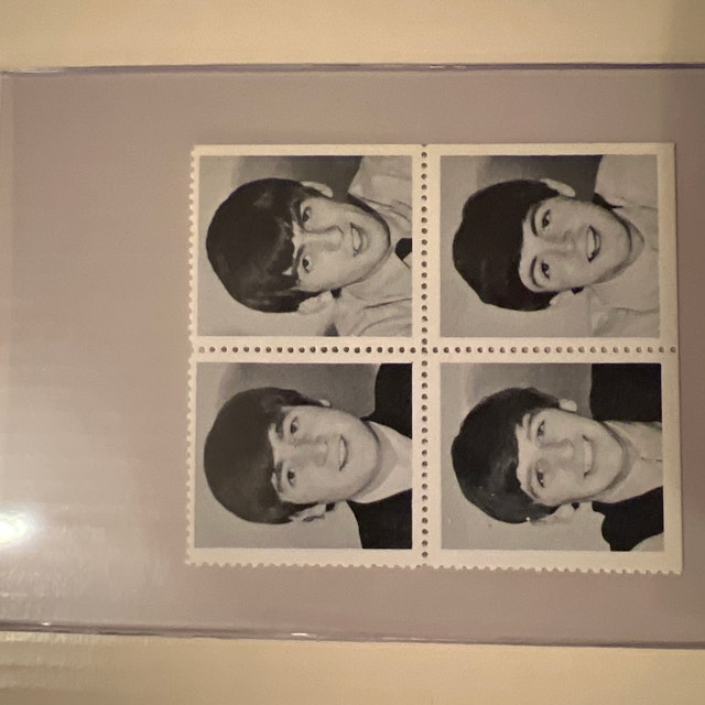 The Beatles - Original 1964 Uncut Stamps - 4 Vintage Originals