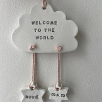 Welcome to the World Personalised New Baby Gift, Newborn Baby Keepsake ...