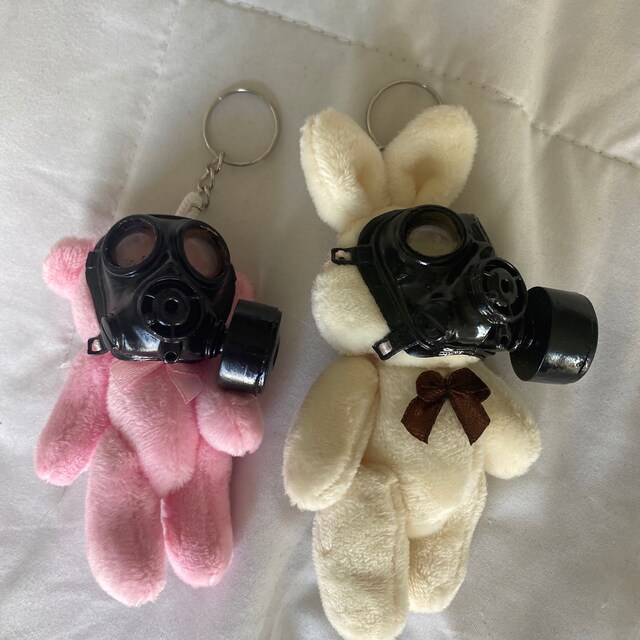 Creepycute Kawaii Gasmask Teddy Bear Bunny Plush Toy Gas Mask