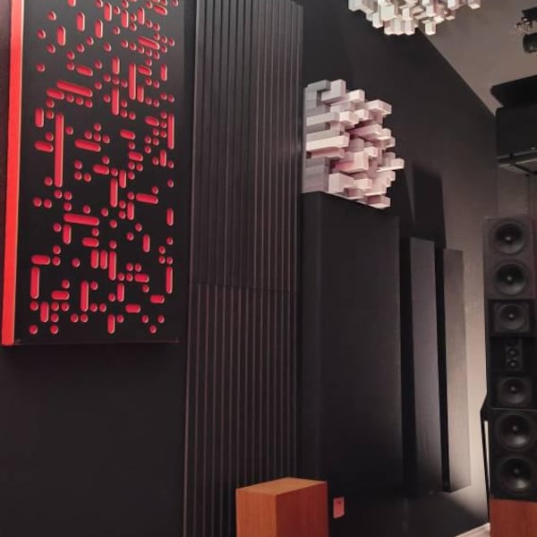 Photo inspiration: Picture Idea: Acoustic Panel Sound Panel Wall Art Wood Acoustic Diffuser For