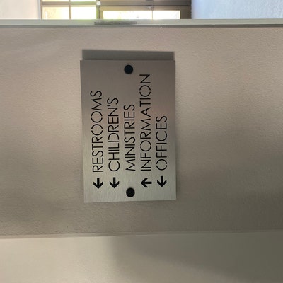 Room Direction Label Custom Directional Sign. Hotel Room Directional Signs. Wayfinding Signs ...
