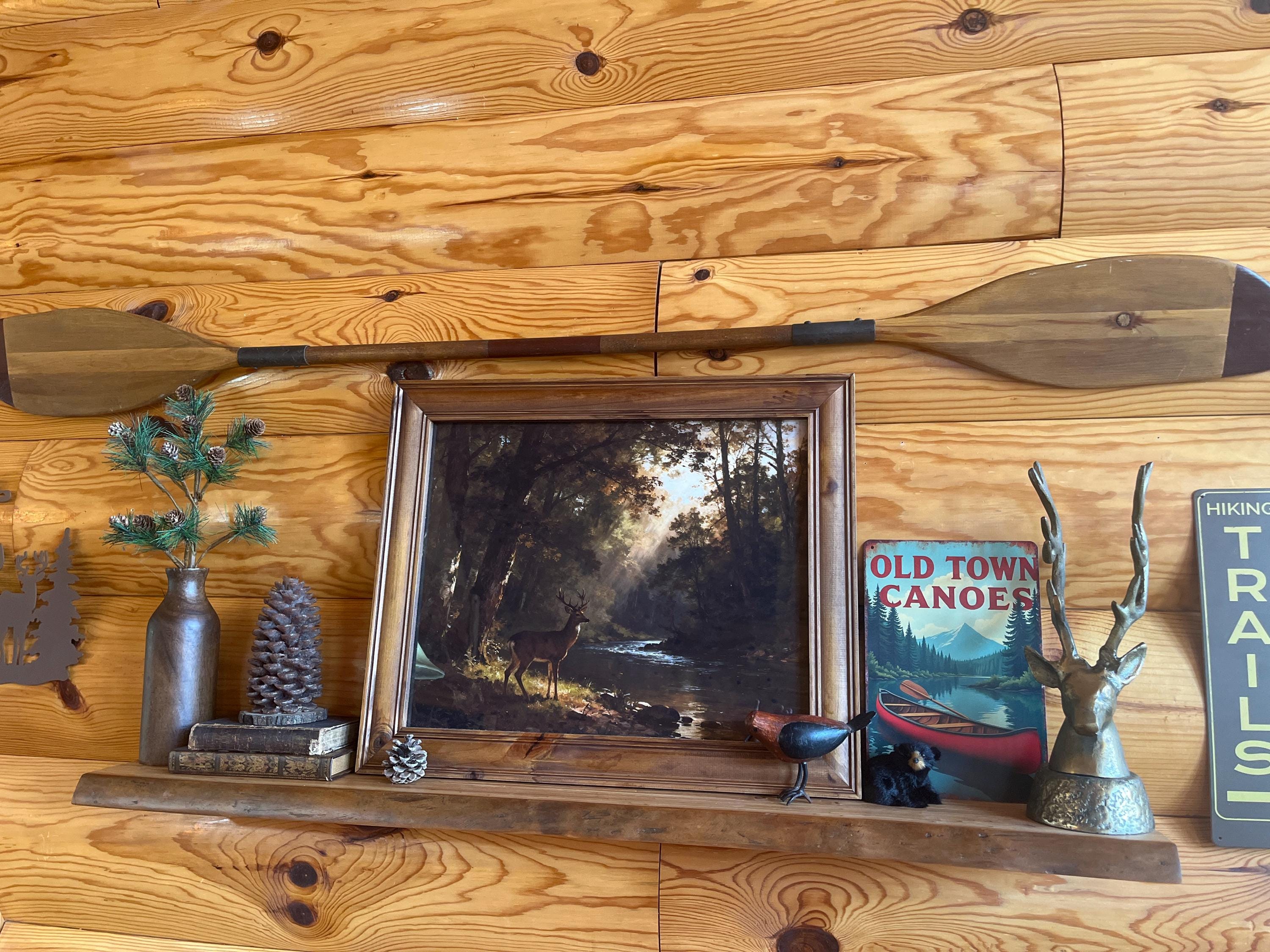 Customer photo — Deer River Art Print – Vintage Woodland Landscape