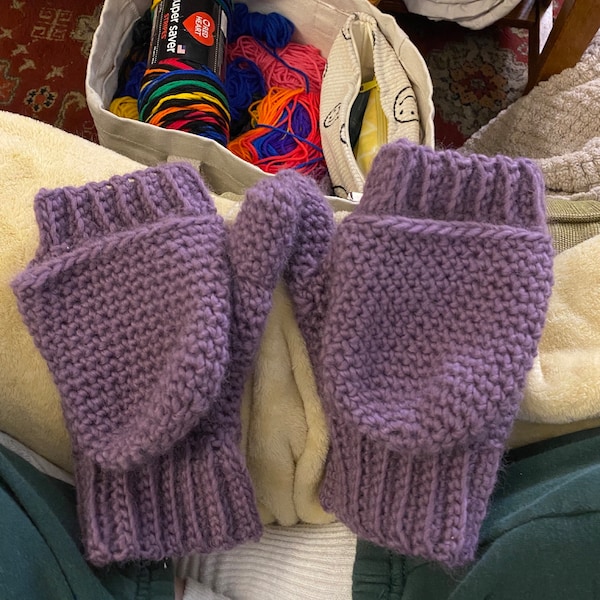 Easy Adjustable Glittens - PDF Crochet Pattern - Instant Download - Etsy
