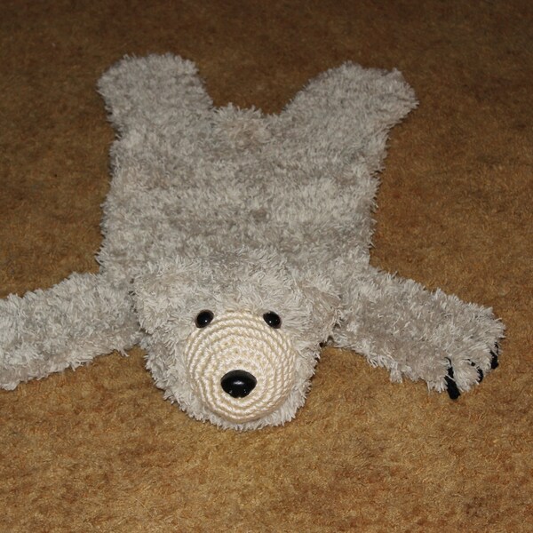 Fake Bear Rug Pattern Crochet Pattern for Faux Bear Skin Nursery Rug or Photo Prop | DIY ...