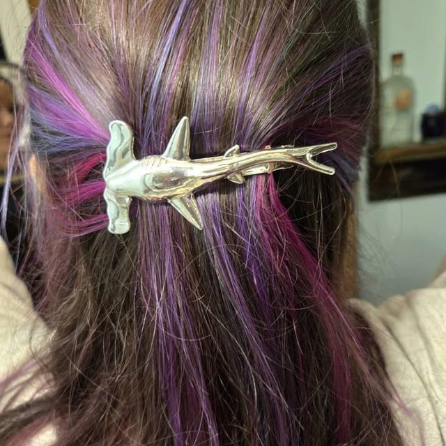 Fishbone Hair Clip | Ocean Theme Accessories | Iridescent  display picture 2