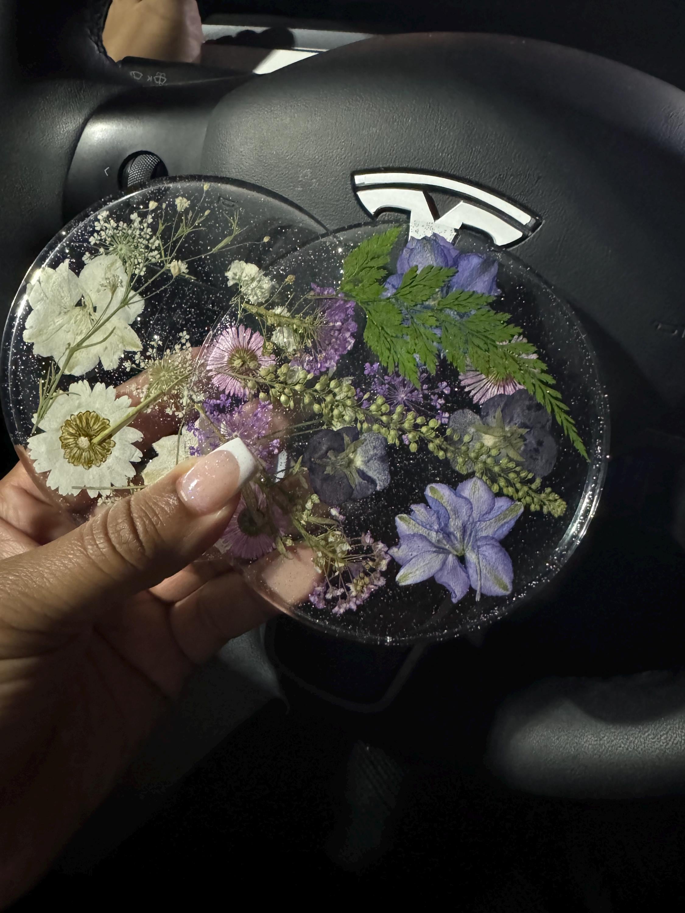 Natural Flowers Coasters,Colorful Pressed Real Flowers Outdoor Coasters,Custom Wedding Birthday Christmas Gifts Table Decor,Wildflowers Art