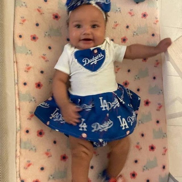 Baby girl cheap dodgers outfit