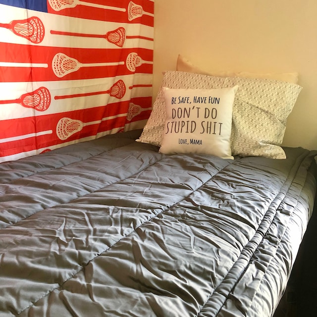 Be Safe Have Fun Don't Do Stupid Shit Dorm Pillow – Sweet