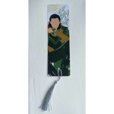 Custom Marvel Loki Bookmark Minimalist Style Superhero Art Geeky Comic ...