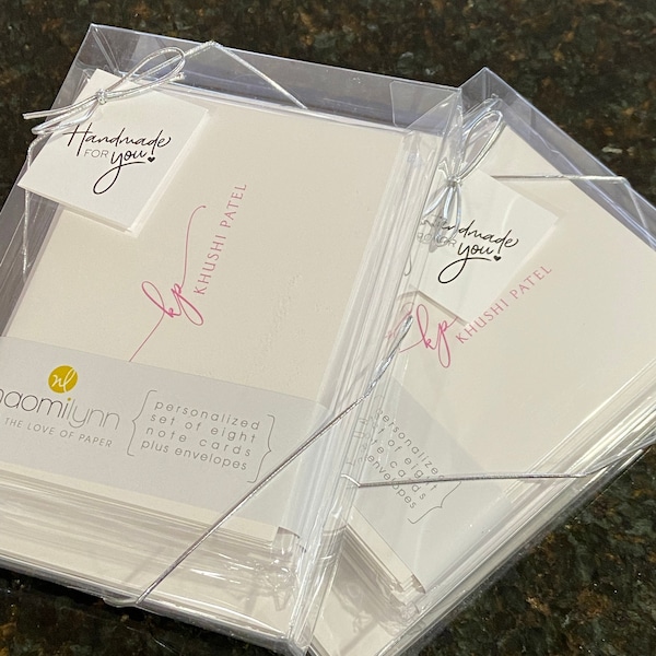 Complete Personalized Stationery Set - EXQUISITE SCRIPT MONOGRAM ...