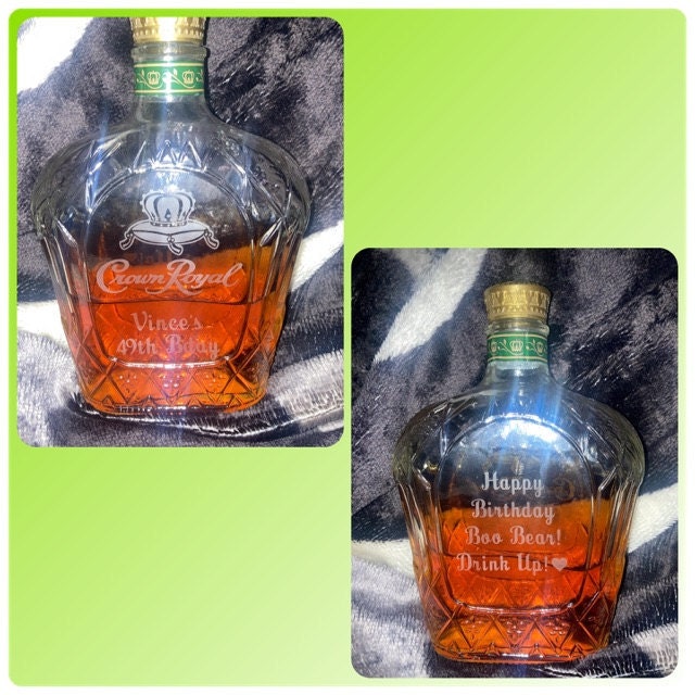 Crown Royal (Large) Whisky Custom Engraved & Personalized Bottle –  Liquorware Gifts